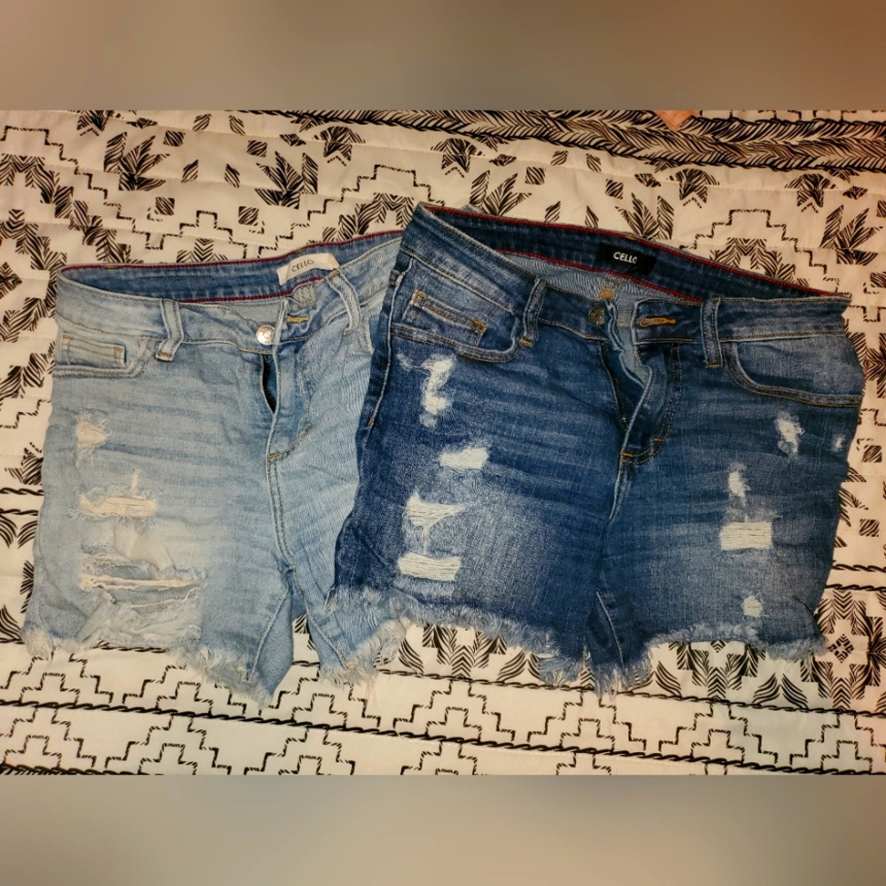 2 Pairs Of Cello Blue Jean Shorts